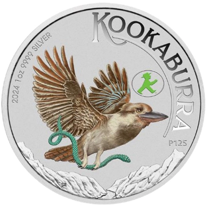 Kookaburra kolorowana 1 uncja Srebra 2024 (World Money Fair)
