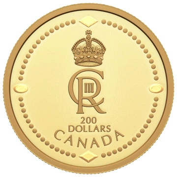 Canada: His Majesty King Charles III's Royal Cypher $200 Złoto 2023 Proof