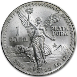 Mexican Libertad 1 uncja Srebra 1990