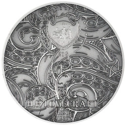 Palau: H.P. Lovecraft - Azathoth kolorowany 3 uncje Srebra 2023 Ultra High Relief Antiqued Coin