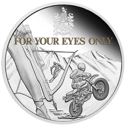 Tuvalu: For Your Eyes Only kolorowany 40. rocznica filmu 1 uncja Srebra 2021 Proof