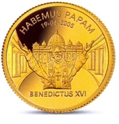 Benedykt XVI 1/25 uncji Złota 2005 Proof