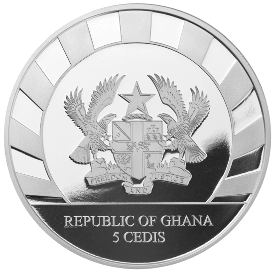 Ghana: Giants of the Ice Age - Niedźwiedź Jaskiniowy 1 uncja Srebra 2020