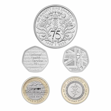 Zestaw 5 monet Wielka Brytania Miedzionikiel 2023 Commemorative Coin