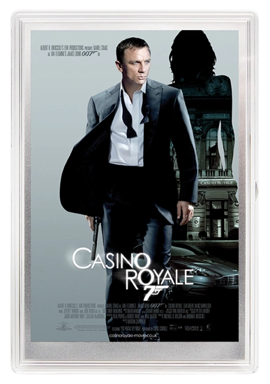 Plakat filmowy: 007 James Bond - Casino Royale 5 gramów Srebra 2020 (Srebrna Folia)