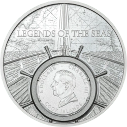 Cook Islands: Legends of the Seas – Santa Maria kolorowany 1 uncja Srebra 2026 Proof