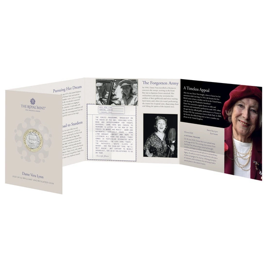 Celebrating the Life and Legacy of Dame Vera Lynn £2 Miedzionikiel 2022