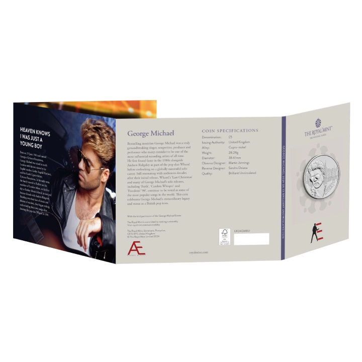 George Michael £5 Miedzionikiel 2024