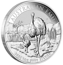 Australijski Emu 1 uncja Srebra 2021 MS 70 NGC First Day of Issue