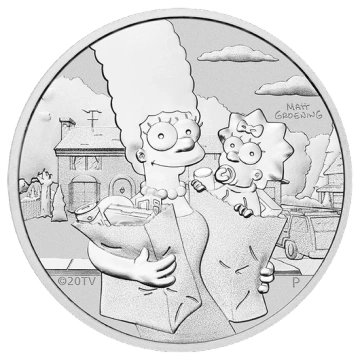 Tuvalu: The Simpson - Marge and Maggie 1 uncja Srebra 2021