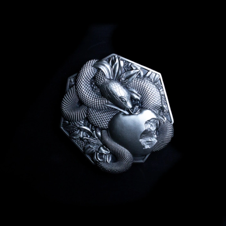 Original Sin 2 uncje Srebra 2023 Stackable High Relief Antiqued