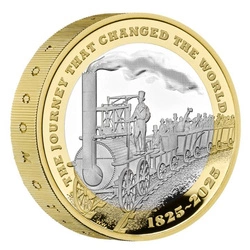 200 Years of the Modern Railway £2 Srebro 2025 Proof Piedfort