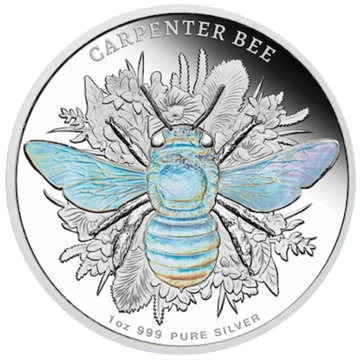 Niue: Australian Native Bees - Stingless Bee 1 uncja Srebra 2026 Proof Hologram