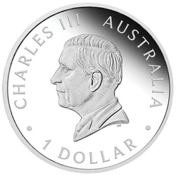Australijski Kangur 1 uncja Srebra 2024 Proof (King Charles III Observe First Issue)