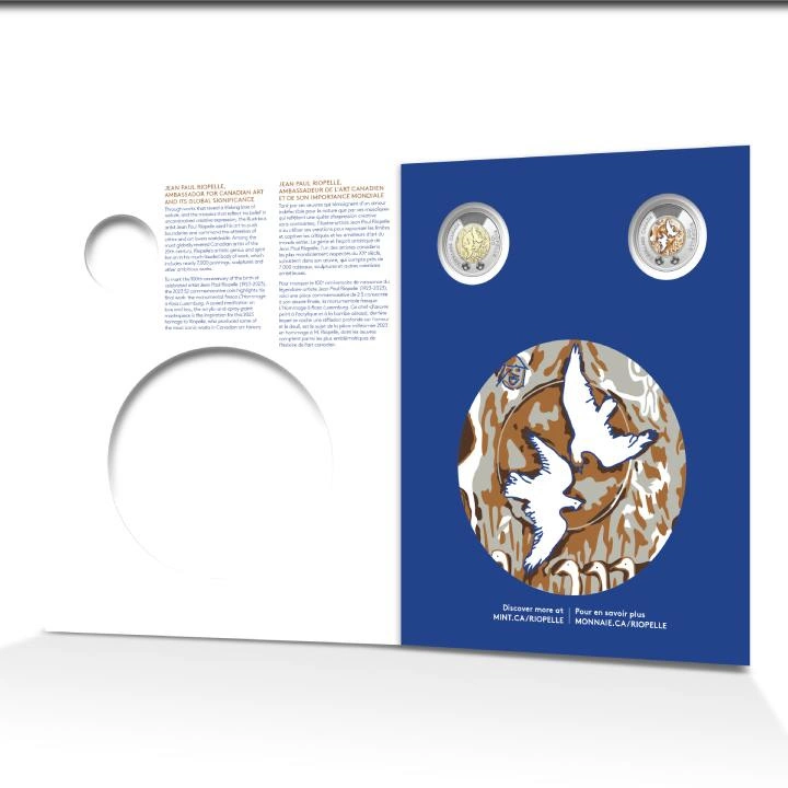 Zestaw Canada: 100. rocznica urodzin Jean-Paul'a Riopelle' - Commemorative Collector Keepsake Card 7 monet 2023