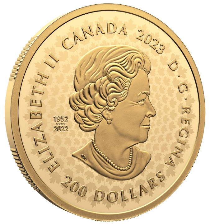 Canada: Great Hunters - Grizzly Bear $200 Złoto 2023 Proof Ultra High Relief Coin