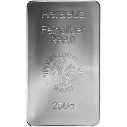 250 gramów Sztabka Srebra  Argor - Heraeus