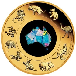 Great Southern Land 2 uncje Złota 2022 Proof Opal