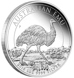 Australijski Emu 1 uncja Srebra 2018 Proof