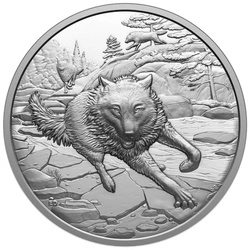 Canada: Great Hunters - Grey Wolf $20 Srebro 2025 Proof Ultra High Relief Coin