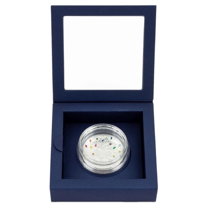 Niue: Crystal Coin - Tree of Life "Rainbow" $2 Srebro 2021 Proof (Expo)
