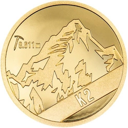 Cook Islands: Peaks - K2 0,5 grama Złota 2024 Proof 
