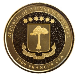 Equatorial Guinea: Giraffe 1 uncja Złota 2022 Proof