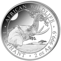 African Wildlife: Słoń Somalijski 2 uncje Srebra 2023