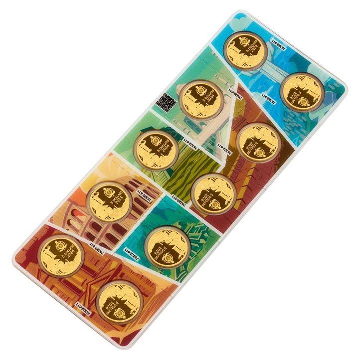 Niue: New Seven Wonders of the World - Petra 10 x 1/10 uncji Złota 2025 Proof