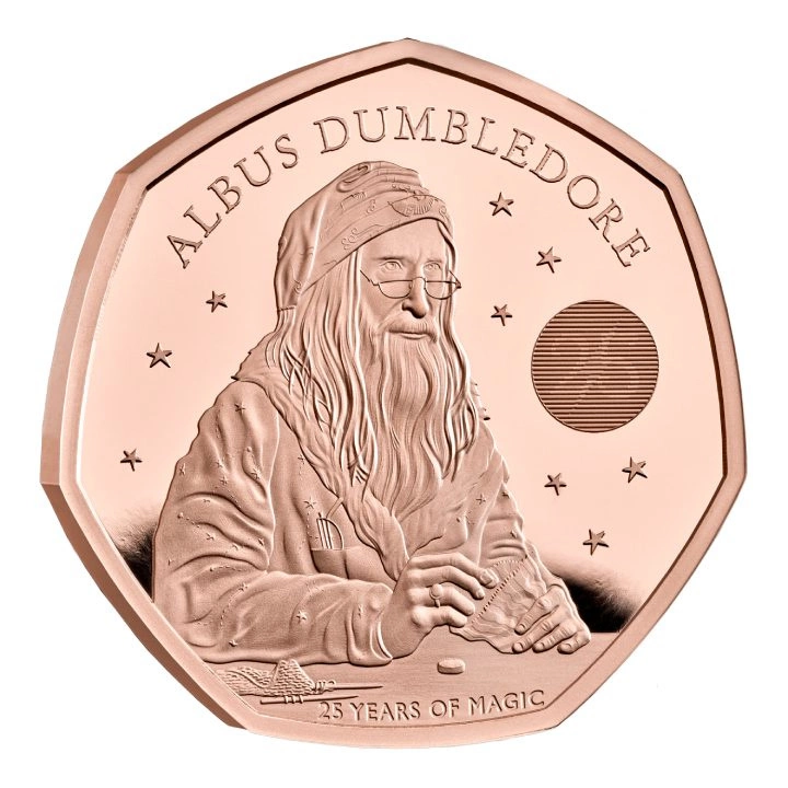 Harry Potter: Albus Dumbledore 50p Złoto 2023 Proof