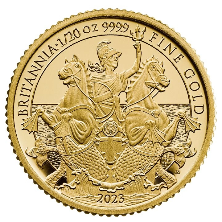 Zestaw 6 monet Premium Britannia Złoto 2023 Proof