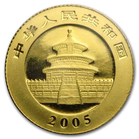 Chińska Panda 1/20 uncji Złota 2005