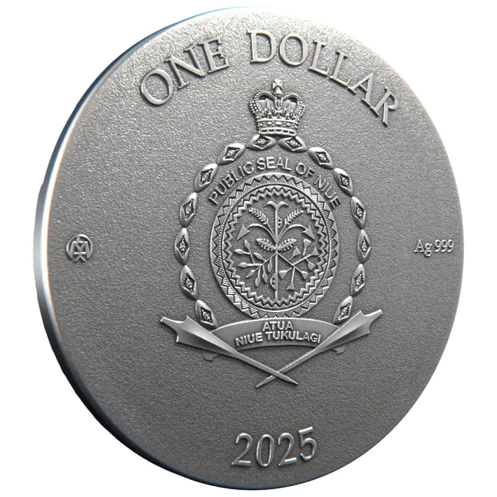 Niue: White Rabbit Rest kolorowany 1 uncja Srebra 2025 Prooflike