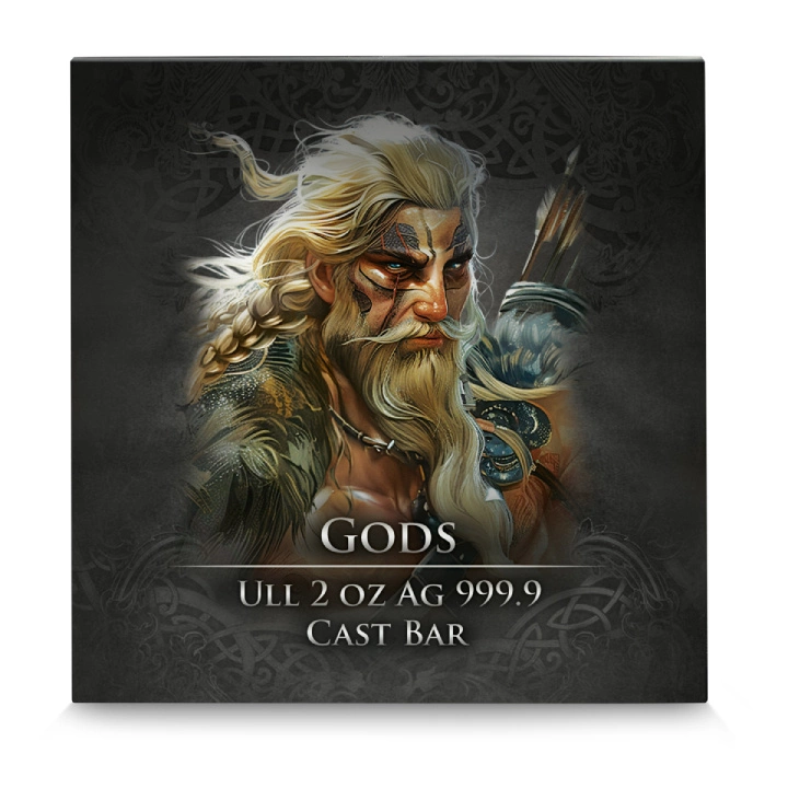 Sztabka Germania Mint: Gods - Ull kolorowany 2 uncje Srebra 2025 Antique Finish