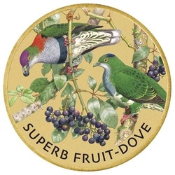 Tuvalu: Superb Fruit-Dove kolorowany Brąz Aluminiowy 2021