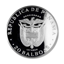 Panama: Simon Bolivar 20 Balboas 1971 Proof