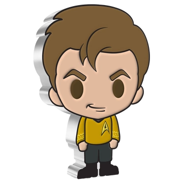 Niue: Star Trek - Captain Kirk Chibi Coin kolorowany 1 uncja Srebra 2021 Proof