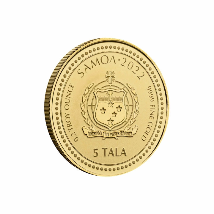Samoa: Light of Christ 1/5 uncji Złota 2022 Prooflike