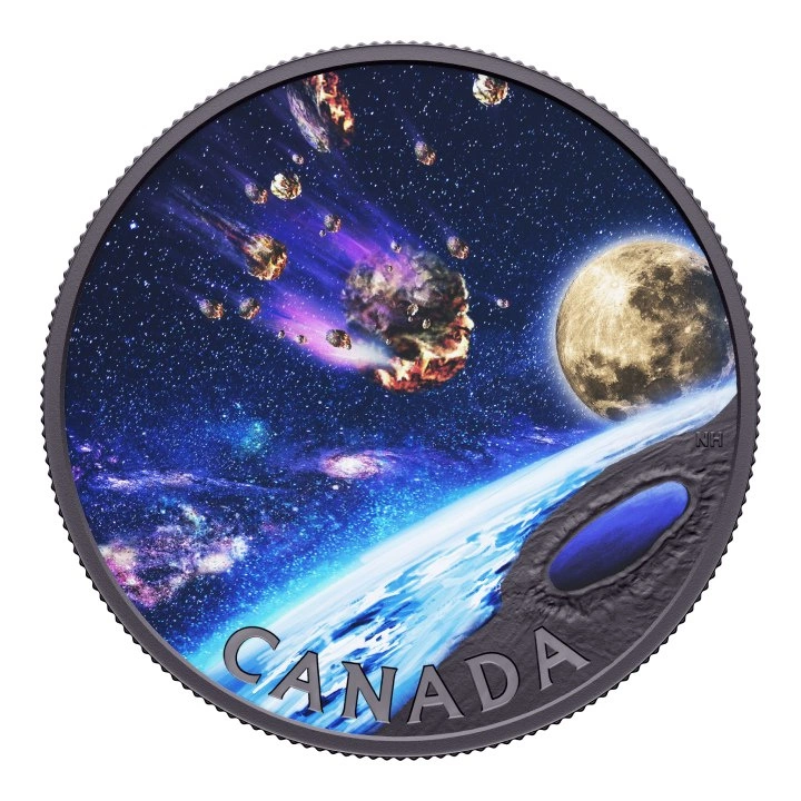 Canada: Pingualuit Crater - Crystal Eye of Nunavik $50 kolorowany Srebro 2023 Proof