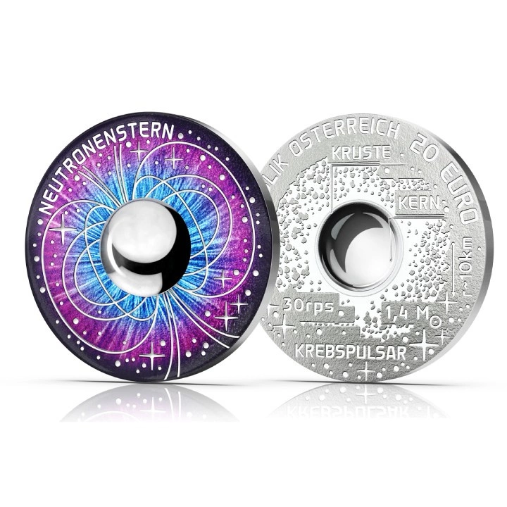 The Uncharted Universe: The Neutron Star kolorowany 20 Euro Srebro 2023 Proof