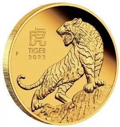 Lunar III: Rok Tygrysa 1/4 uncji Złota 2022 Proof