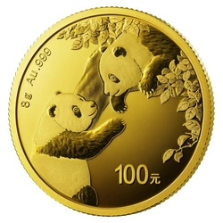 Chińska Panda 8 gramów Złota 2023