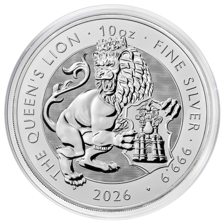 The Royal Tudor Beasts: Queen's Lion 10 uncji Srebra 2026