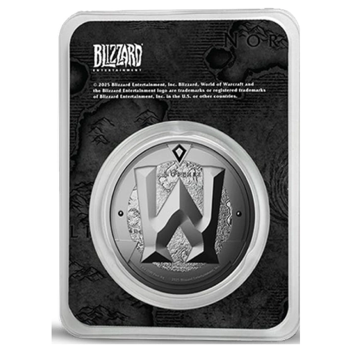 Medal World of Warcraft Token kolorowany 1 uncja Srebra 2025 Slab