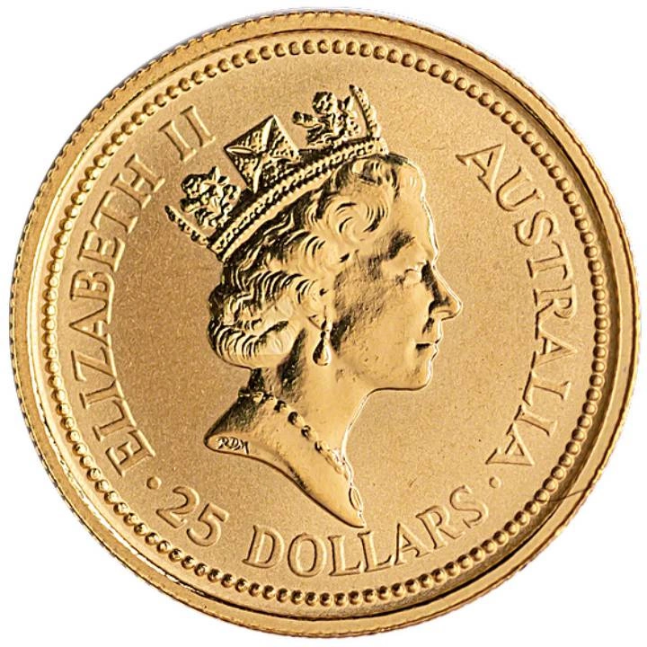 Australian Nugget - Red Kangaroo 1/4 uncji Złota 1990