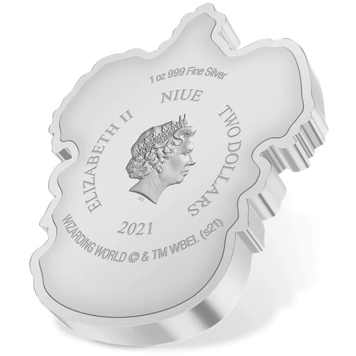 Niue: Harry Potter - Gryffindor Crest kolorowany 1 uncja Srebra 2021 Proof
