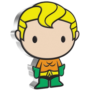 Niue: DC Comics - Aquaman Chibi Coin kolorowany 1 uncja Srebra 2021 Proof
