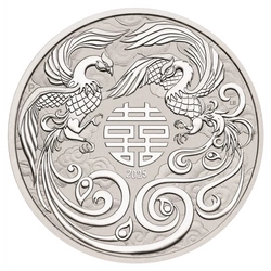 Chinese Myths and Legends: Double Phoenix 1 uncja Srebra 2025