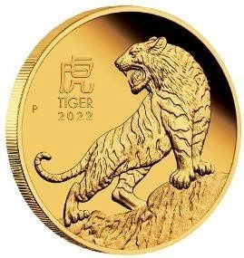 Lunar III: Rok Tygrysa 1/4 uncji Złota 2022 Proof