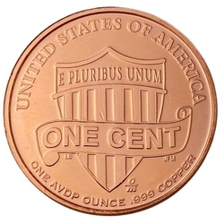 Lincoln Penny 1 uncja Miedzi